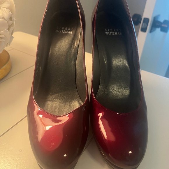 Stuart Weitzman swoon Fire Quasar heel maroon 7 - Picture 1 of 7